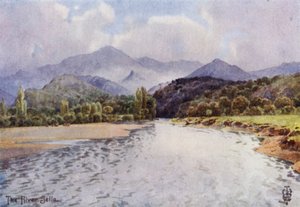 Pohjois-Espanja: Sella-laakso, Arriondasin alapuolella (väri litho) tekijältä Edgar T. A. Wigram