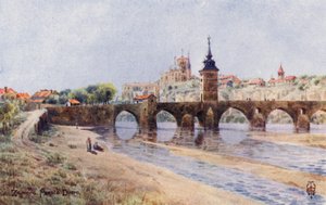 Pohjois-Espanja: Zamora, Dueron rannalta (väri litho) tekijältä Edgar T. A. Wigram