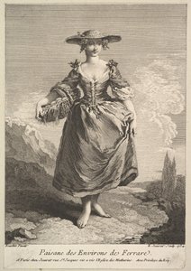 Talonpoikanainen Ferraran ympäristöstä, 1734. tekijältä Edme Jeaurat