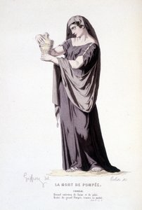 Cornelien hahmo teatterinäytelmässä La mort de Pompee - Theater complet: (Corneillen näytelmien kokoelma) piirustus Geffroy, kaiverrus Colin - toim. Laplace, Sanchez et Cie, Pariisi 1884 tekijältä Edmond Aime Florentin Geffroy