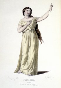 Paulinen hahmo tragediassa Polyeucte marttyyri - Full Theatre: (Corneillen näytelmien kokoelma) Geffroyn piirustus, L. Wolffin kaiverrus - toim. Laplace, Sanchez et Cie, Pariisi 1884