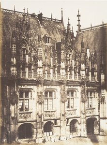 Fragmentti Palais de Justicesta, Rouen, 1852-54. tekijältä Edmond Bacot