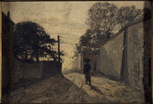 Rue Saint-Vincent Montmartressa, noin 1865 (öljy kankaalle) tekijältä Edmond Charles Yon