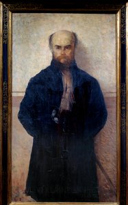 Muotokuva Paul Verlainesta (1844 - 1896), ranskalainen runoilija ja kirjailija. Edmond Francois Aman Jeanin maalaus (Aman-Jean, Amand Jean, Aman-Jean