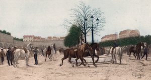 Hevostori Pariisissa (väripainos)