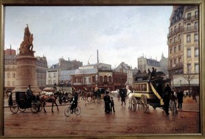 Näkymä Place Clichylle vuonna 1896 Edmond Grandjeanin (1844-1908) maalaus 1896 su. 0,85x1,3 m Pariisi, Musee Carnavalet