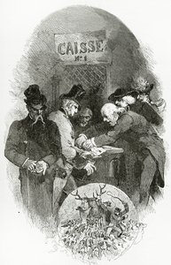 Emargement - kuvitus Napoléon le Petitistä, 1800-luku (bw-kaiverrus) tekijältä Edmond Morin