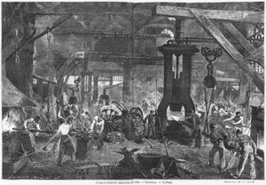 Schmiede der Derosne und Cail Company, Grenelle, Illustration aus 
