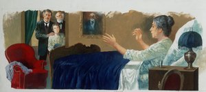 Edmondo De Amicisin (1846-1908) "sydämestä" Apenniineilta Andeille, piirustus