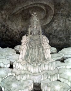 "Lumikuningatar": Lumikuningatar Majeste tekijältä Edmund Dulac