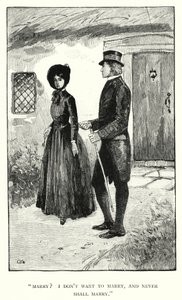 Charlotte Bronten kuvitus Jane Eyrelle (kaiverrus) tekijältä Edmund Henry Garrett
