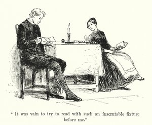 Charlotte Bronten kuvitus Jane Eyrelle (litho) tekijältä Edmund Henry Garrett