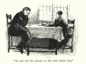 Charlotte Bronten kuvitus Jane Eyrelle (litho) tekijältä Edmund Henry Garrett