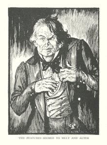 Kuvitus R. L. Stevensonin teokseen Tohtori Jekyllin ja herra Hyden outo tapaus (litografia). tekijältä Edmund Joseph (after) Sullivan