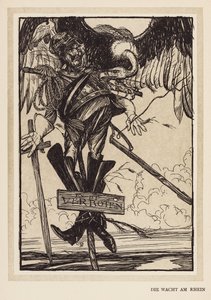 Keisarin seppele: Die Wacht Am Rhein (litografia) tekijältä Edmund Joseph (after) Sullivan