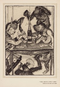 Keisarin seppele: "Paholaisen oma peli" (litografia). tekijältä Edmund Joseph (after) Sullivan