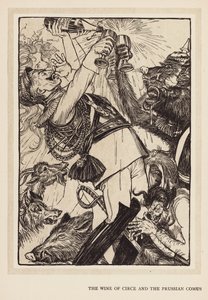 Keisarin seppele: Circen viini ja preussilainen Comus (litografia).