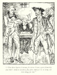 Kuvitus Oliver Goldsmithin teoksesta The Vicar of Wakefield (litho) tekijältä Edmund Joseph Sullivan