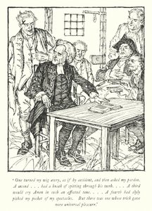 Kuvitus Oliver Goldsmithin teoksesta The Vicar of Wakefield (litho) tekijältä Edmund Joseph Sullivan