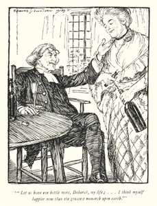 Kuvitus Oliver Goldsmithin teoksesta The Vicar of Wakefield (litho) tekijältä Edmund Joseph Sullivan