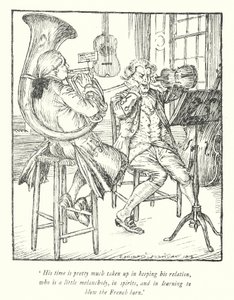 Kuvitus Oliver Goldsmithin teoksesta The Vicar of Wakefield (litho) tekijältä Edmund Joseph Sullivan