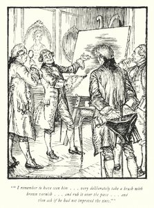 Kuvitus Oliver Goldsmithin teoksesta The Vicar of Wakefield (litho) tekijältä Edmund Joseph Sullivan