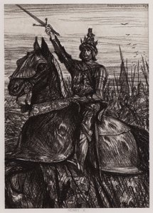 Kuningas Henrik V:n elämä (litho) tekijältä Edmund Joseph Sullivan