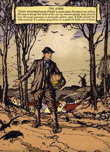 Kylväjä (väri litho) tekijältä Edmund Joseph Sullivan