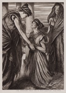 Talven tarina, näytös V, Sc 3 (litho) tekijältä Edmund Joseph Sullivan