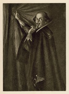 William Shakespeare pitelee verhoa ja käskee meitä olemaan hiljaa (litho) tekijältä Edmund Joseph Sullivan