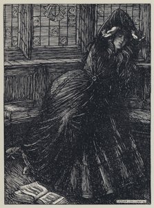 Tennyson, kuvitus reilun naisen unelmaan ja muita runoja tekijältä Edmund Joseph after Sullivan