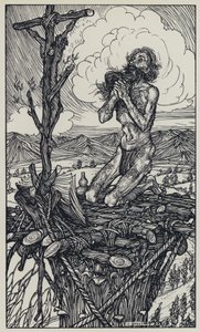 Tennyson, kuvitus reilun naisen unelmaan ja muita runoja tekijältä Edmund Joseph after Sullivan