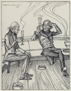 Tennyson, kuvitus reilun naisen unelmaan ja muita runoja tekijältä Edmund Joseph after Sullivan