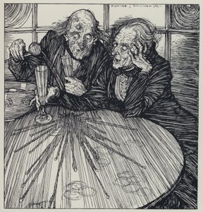 Tennyson, kuvitus reilun naisen unelmaan ja muita runoja tekijältä Edmund Joseph after Sullivan