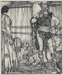 Tennyson, kuvitus reilun naisen unelmaan ja muita runoja tekijältä Edmund Joseph after Sullivan