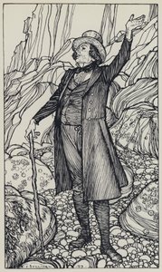 Tennyson, kuvitus reilun naisen unelmaan ja muita runoja tekijältä Edmund Joseph after Sullivan