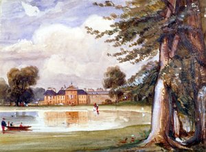 Näkymä Kensingtonin palatsista, Kensington, Lontoo, 1840