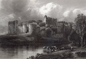 Chepstow Castle, kaiverrus R. Hinshelwood, painatus Cassell und Company Ltd tekijältä Edmund Morison Wimperis