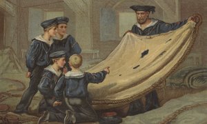 Trafalgarin jäänne (chromolitho)