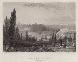 Konstantinopoli, Perasta (väri litho) tekijältä Edmund Thomas (after) Parris