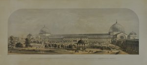 Kansainvälinen näyttely 1862, North Front from the Gardens of the Royal Horticultural Society, 1862 tekijältä Edmund Walker