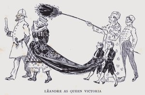 Boheemi Pariisi: Leandre kuningatar Victoriana (litografia).