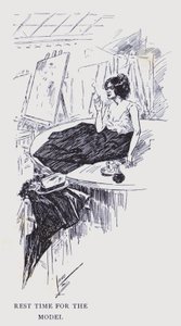 Boheemi Pariisi: Paris Paris: Lepoaikaa mallille (litografia)
