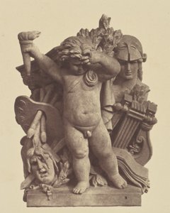 ["Les Beaux-arts", Nicolas Guilleminin veistos, Louvren sisustus, Pariisi] tekijältä Édouard Baldus