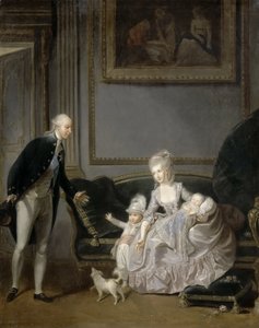 Louis Philippe Joseph dOrléansin perhe 1747-1793 Palais-Royalissa, 1776 tekijältä Edouard Cibot