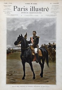 Ratsastusmuotokuva kenraali Georges Boulangerista (1837-1891), poliitikosta "Edouard Debat Ponsanin (Debat-Ponsan) jälkeen tekijältä Edouard Debat Ponsan