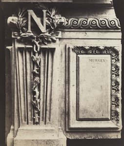 Koriste-elementti, Uusi Louvre, n. 1856 (albumeeni hopeaprintti lasinegatiivista) tekijältä Edouard-Denis Baldus