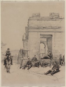 Sotilaat lepäävät, 1878. tekijältä Jean Baptiste Edouard Detaille