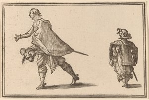 Gentleman ja hänen sivunsa tekijältä Edouard Eckman after Jacques Callot