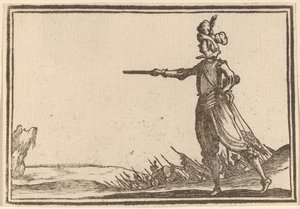 Armeijan komentaja jalkaisin tekijältä Edouard Eckman after Jacques Callot